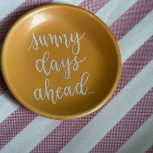 Sunny Days Ahead Small Yellow Jewelry Dish